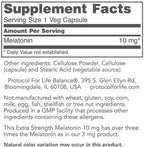 Protocol for Life Balance Melatonin 10mg 100vc