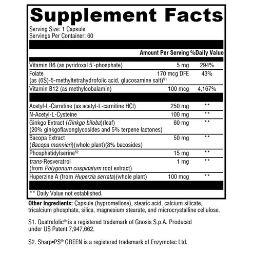 Xymogen MemorAll 60c
