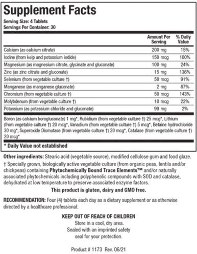 Biotics Research Multi-Mins (Iron & Copper Free) 120t