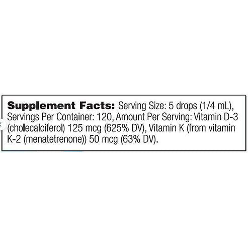 Nutra BioGenesis Vitamin D3-K2 Emulsion 30ml