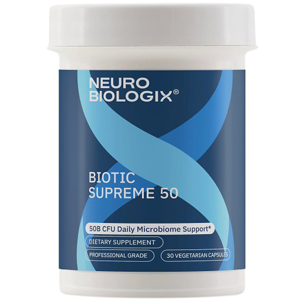 Neuro Biologix Biotic Supreme 50 supplement container on a white background
