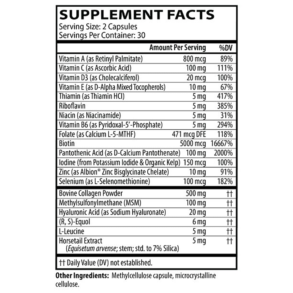 Neurobiologix Hair, Skin & Nail Peptides 90vc