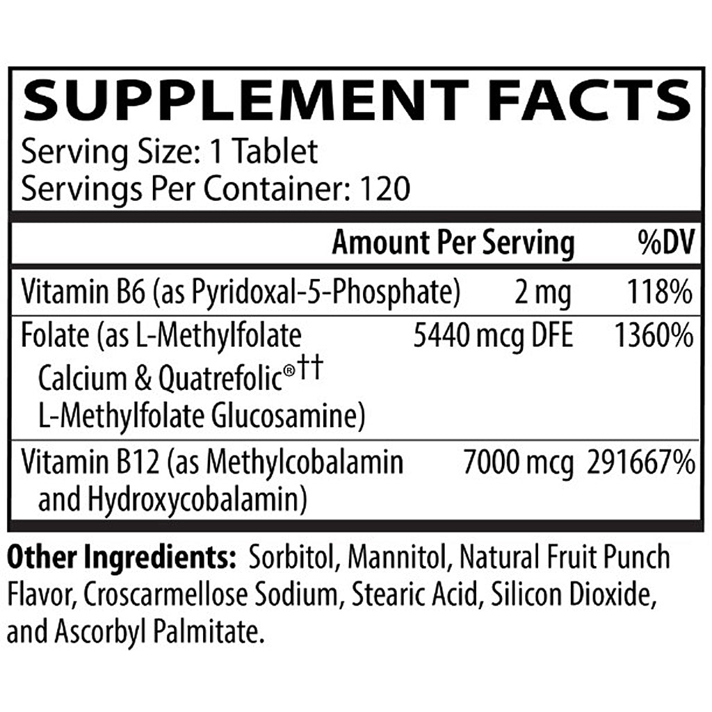 Supplement facts label with detailed nutritional information on a white background