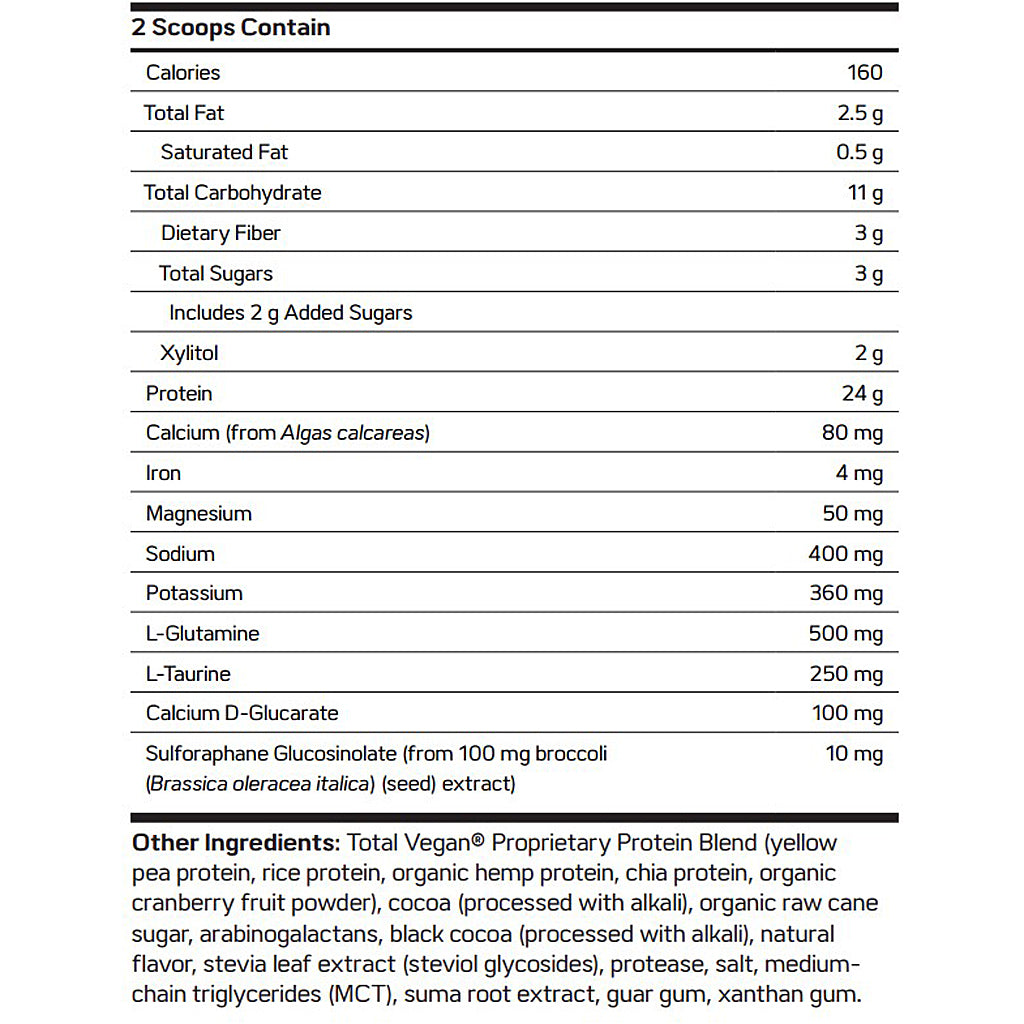 Nutritional label for a product with detailed information on calories, nutrients, and ingredients.