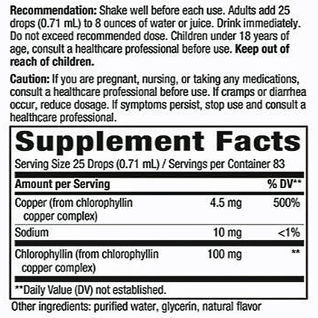 Supplement label with instructions and facts on a white background