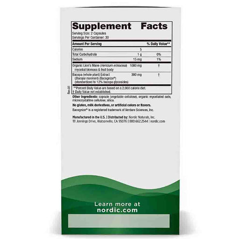 Nordic Naturals Cognition Mushroom Complex 60c