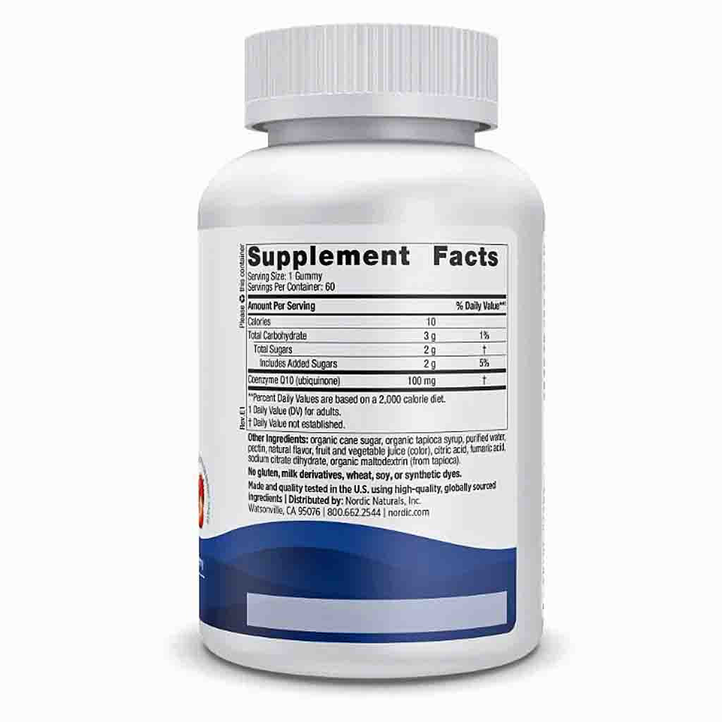 Nordic Naturals CoQ10 60 Gummies Strawberry Flavor