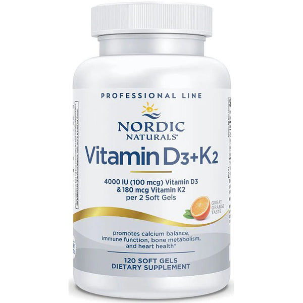 Nordic Naturals Vitamin D3+K2 (Orange) 120 SoftGels