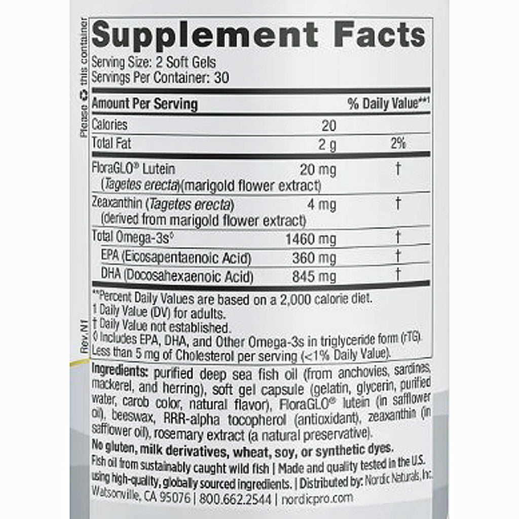 Supplement facts label on a white background