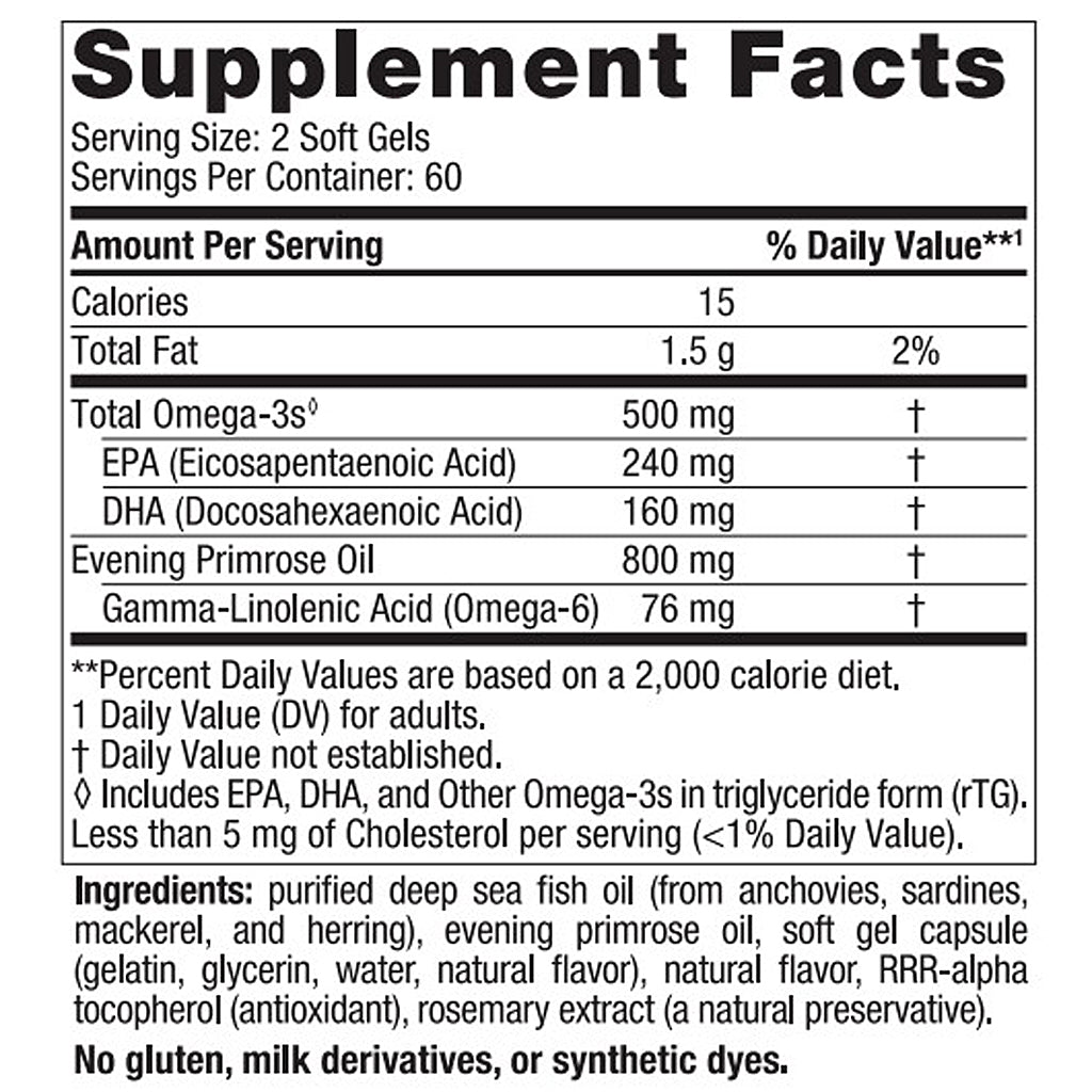 Nordic Naturals Omega Woman supports ingredient label, immune function, brain and cognitive support, cardiovascular health