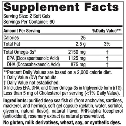 Nordic Naturals ProOmega 2000 Lemon 120sg