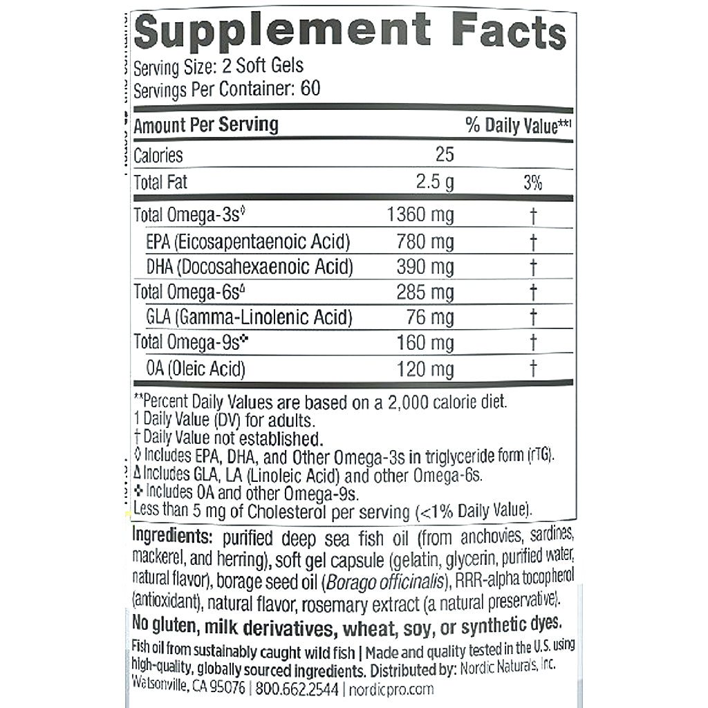 Nordic Naturals ProOmega 3.6.9 (lemon) 120 softgels