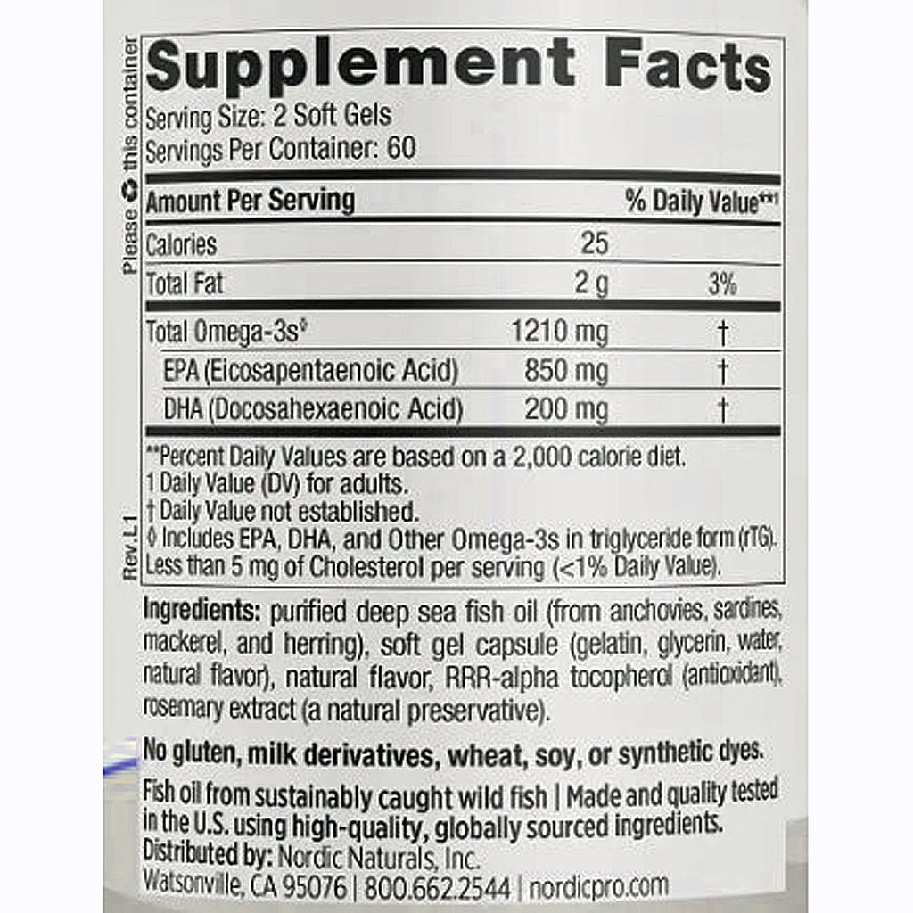 Nordic Naturals ProEPA Lemon 120sg