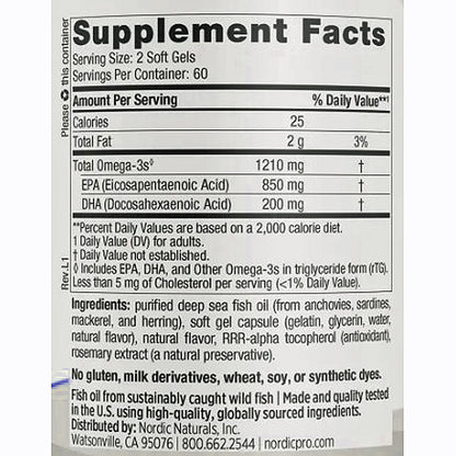 Nordic Naturals ProEPA Lemon 120sg