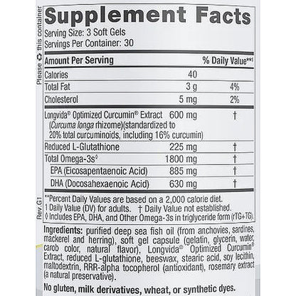 Supplement facts label with detailed nutritional information on a white background