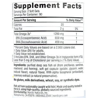 Nordic Naturals ProOmega (lemon) 180sg
