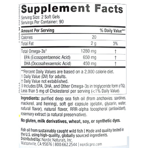 Nordic Naturals ProOmega (lemon) 180sg