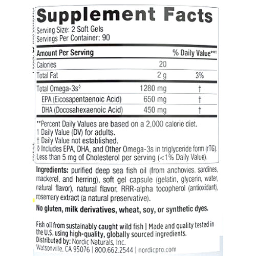 Nordic Naturals ProOmega (lemon) 180sg