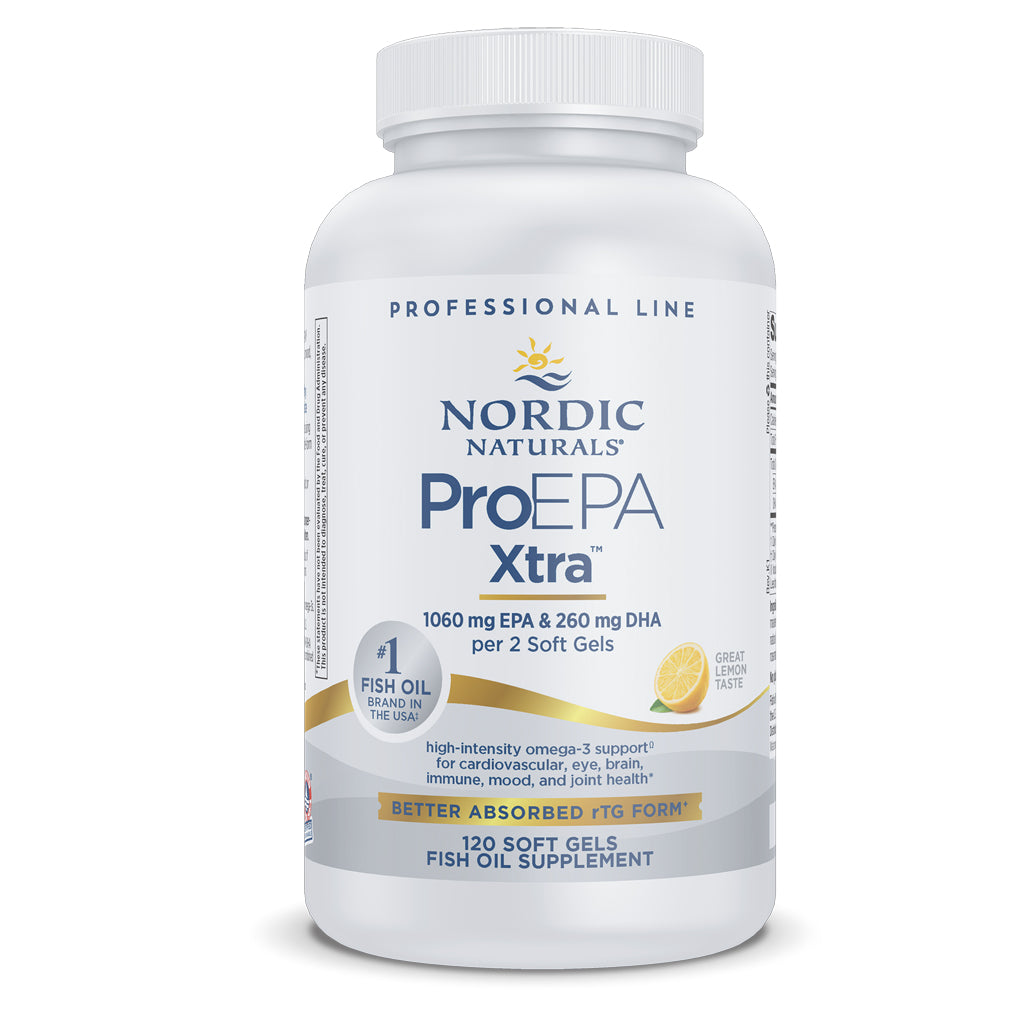 Nordic Naturals ProEPA Xtra supplement bottle on a white background