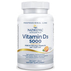 Nordic Naturals Vitamin D3 5000 dietary supplement bottle on a white background