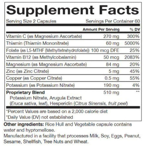 Nitric Oxide (N-O) support, cardiovascular support, Approved Medical Solutions,circulation, undetectable oxalates