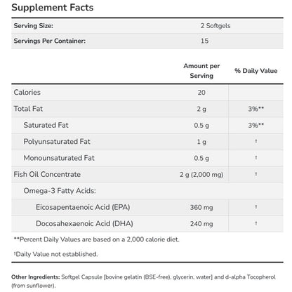 NOW Omega-3 Molecularly Distilled 200sg