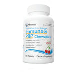 Supplement bottle labeled 'Immunog PRP Chewables' on a white background
