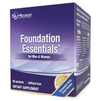 Foundation Essentials for Men and Women, multi vitamin, omegas, coq 10, no iron, 60 packets, front label