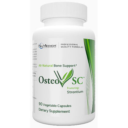 Supplement bottle labeled 'OsteoVSC' on a white background