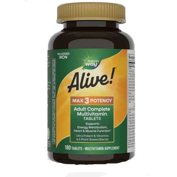 Natures Way Alive! Max3 Max Daily Multivitamin without Iron 180T