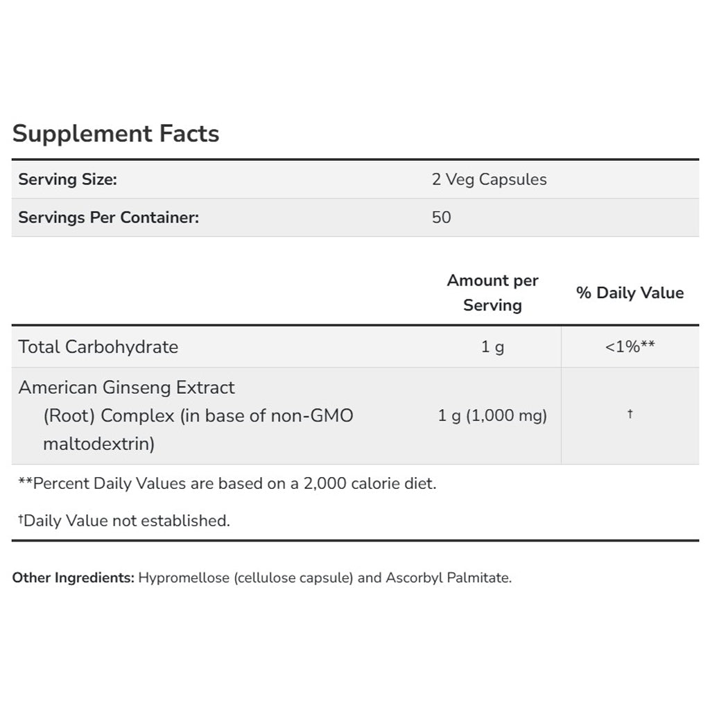 Supplement facts label with serving size, servings per container, and ingredient details.