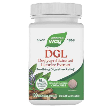 Natures Way DGL Licorice Flavored Chewable 100T