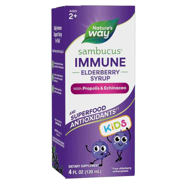 Natures Way Sambucus Immune Syrup for Kids (Elderberry) 4oz