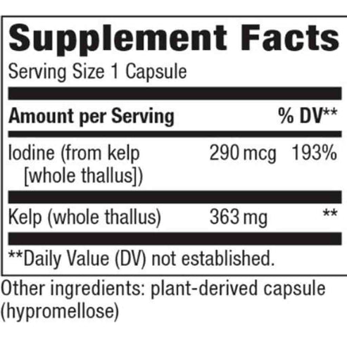 Natures Way Whole Thallus Kelp 363 mg 100c