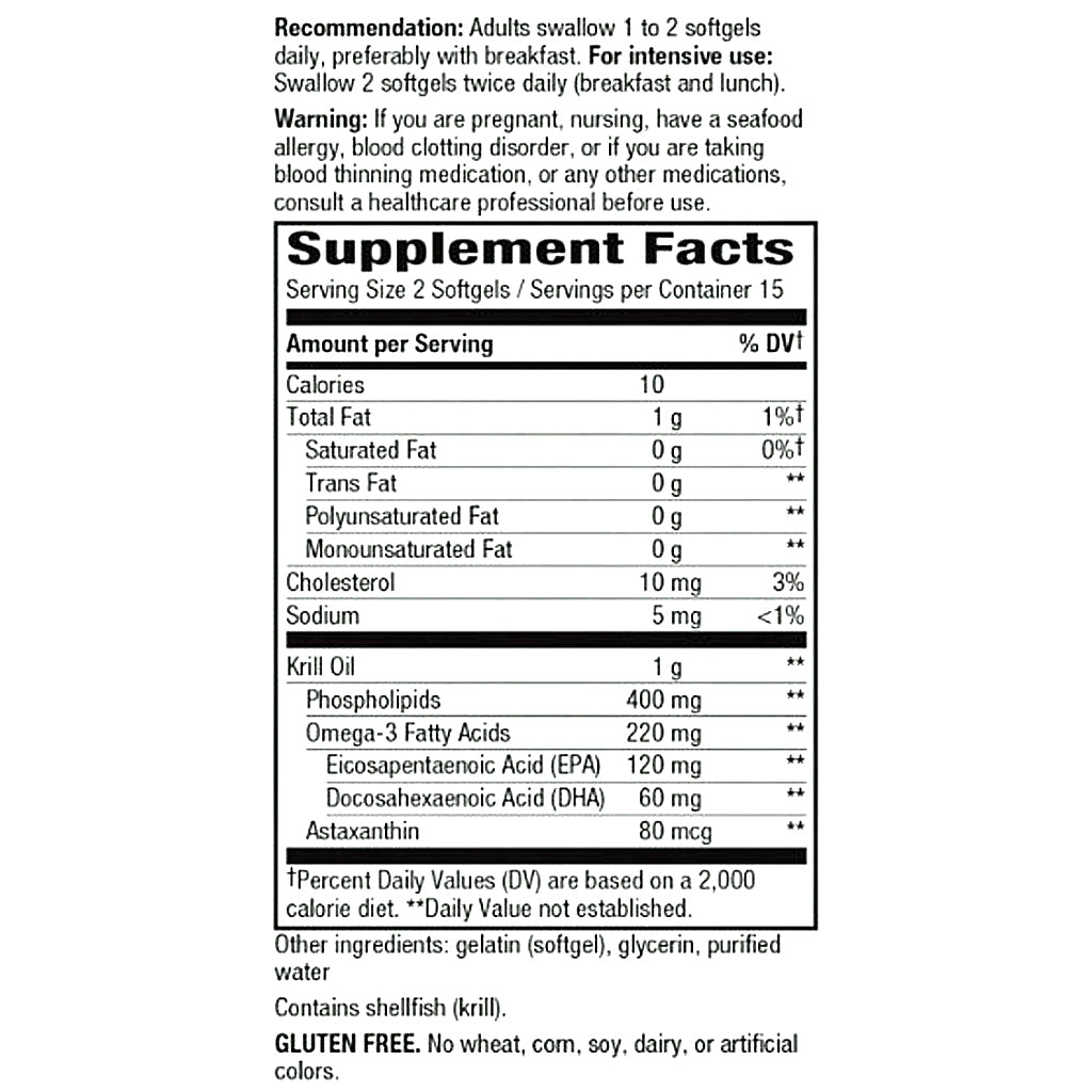 Natures Way Krill Oil 500mg 30sg