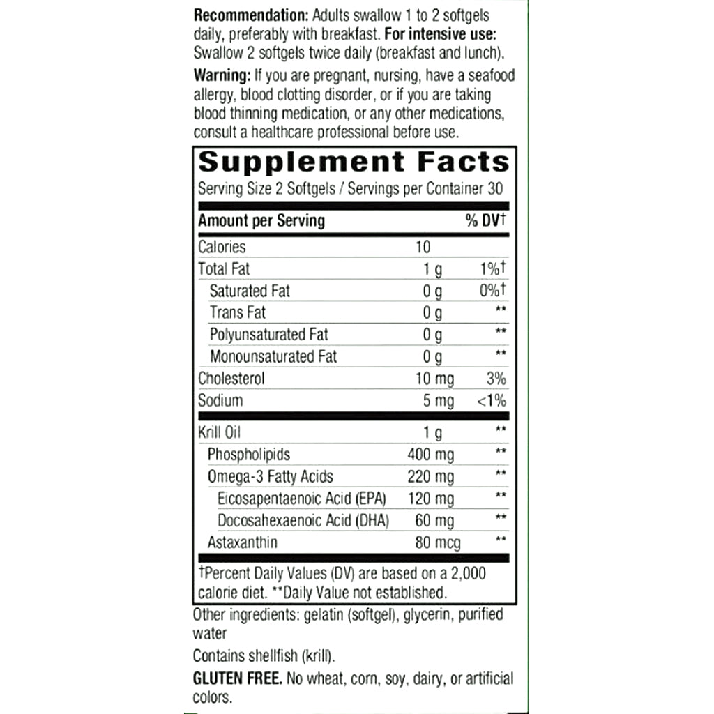 Natures Way Krill Oil 500mg 60sg