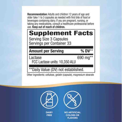 Natures Way Lactose Defense Digestive Enzymes (formerly Lactase Enzyme) 100c