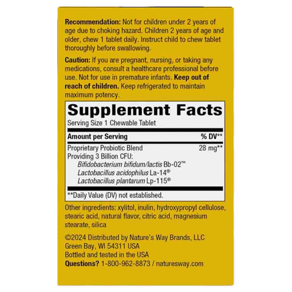 Natures Way Primadophilus Kids orange flavor 30 chews