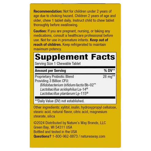Natures Way Primadophilus Kids orange flavor 30 chews