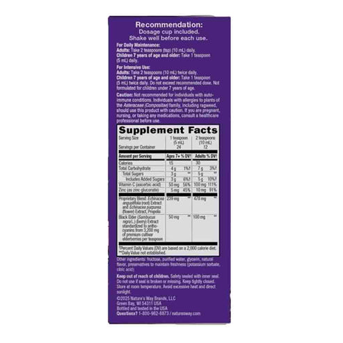 Natures Way Sambucus Immune Elderberry Syrup 4oz