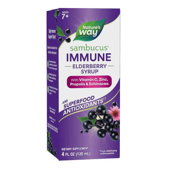Natures Way Sambucus Immune Elderberry Syrup 4oz