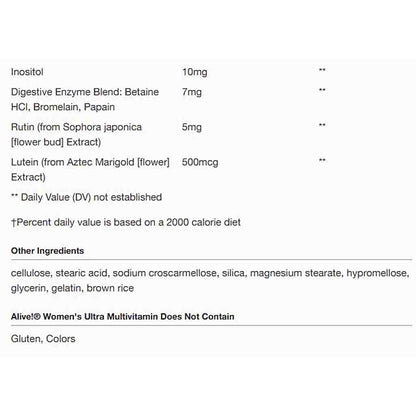 Natures Way Alive! Women's  Ultra Multivitamin 60T