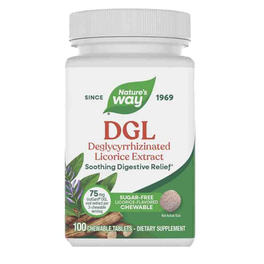 Natures Way DGL Sugar Free Chewable 100T
