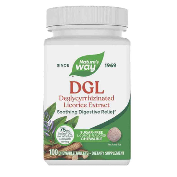 Natures Way DGL Sugar Free Chewable 100T