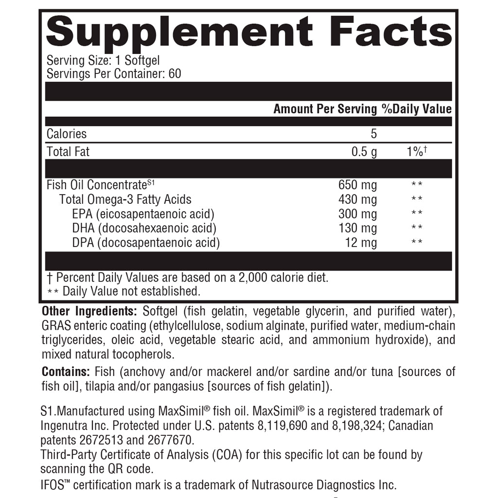 Xymogen Omega MonoPure 650 EC 60sg
