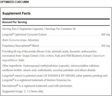 Douglas Laboratories Optimized Curcumin with Neurophenol 60c