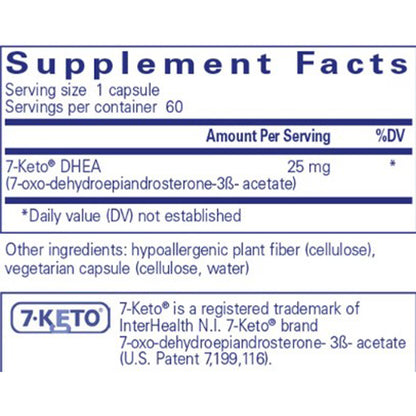 Pure Encapsulations 7-Keto DHEA 25mg 60c