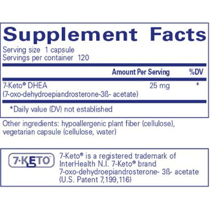 Pure Encapsulations 7-Keto DHEA 25mg 120c