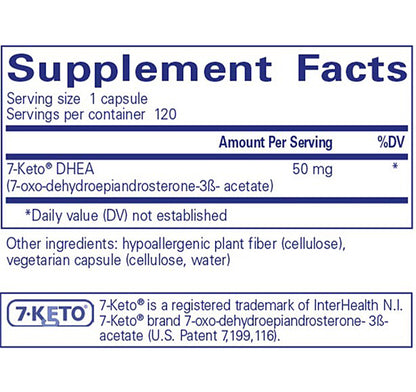 Pure Encapsulations 7-Keto DHEA 50mg 120c