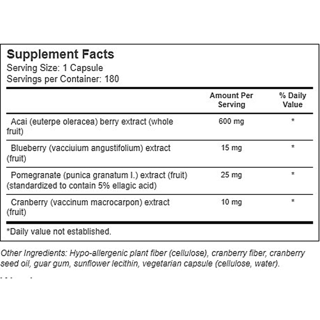 Pure Encapsulations Acai 600 180c